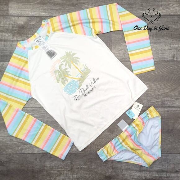 Billabong Other - Billabong Stoked on Sun Rash Guard Set Size 14